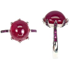 925 Sterling Silver Ring Oval Ruby 13x10mm Sapphire Gemstone Jewelry Size 9