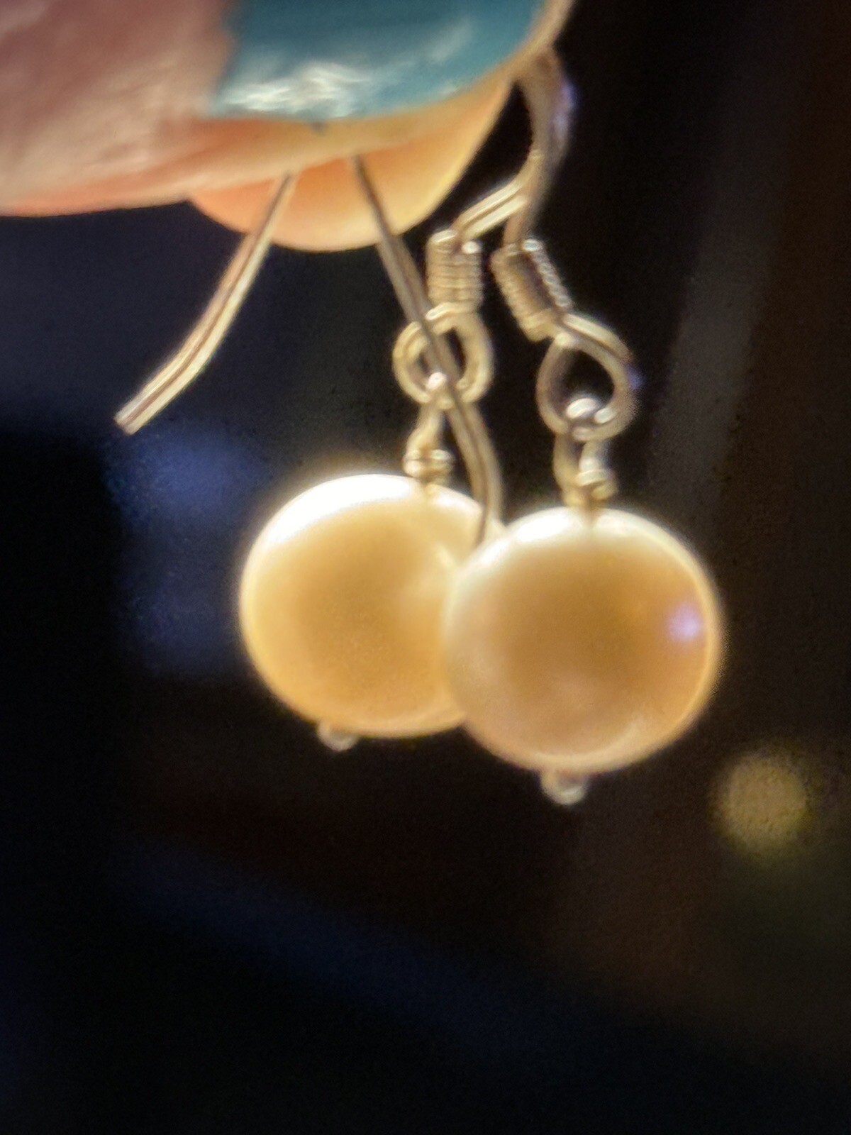 Single Pearl Dangle Sterling Silver Earrings Sing… - image 7