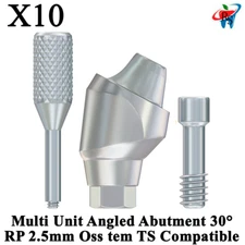 10x Dental Oss tem TS Compatible Multi Angulated Prosthetic 30° Regular 2.5mm