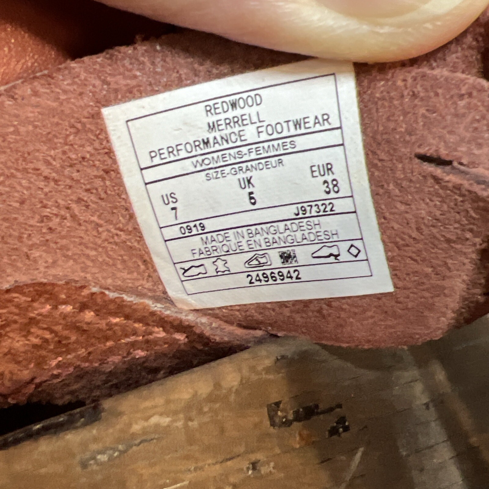 Merrell sandali donna Redwood District Mahana infradito pelle arancione taglia 7