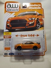 2024 AUTO WORLD MODERN MUSCLE 2021 FORD MUSTANG SHELBY GT500 ORANGE REAL RID. A1