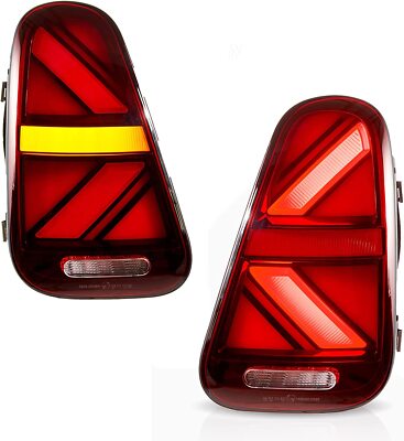 Pair LED Red Tail Lights For 2001-2006 BMW Mini R50 R52 R53 Cooper S Rear Lamps