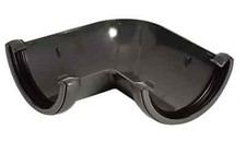 FLOPLAST RA1AG uPVC 90° HALF ROUND GUTTER ANGLE ANTHRACITE GREY 112MM