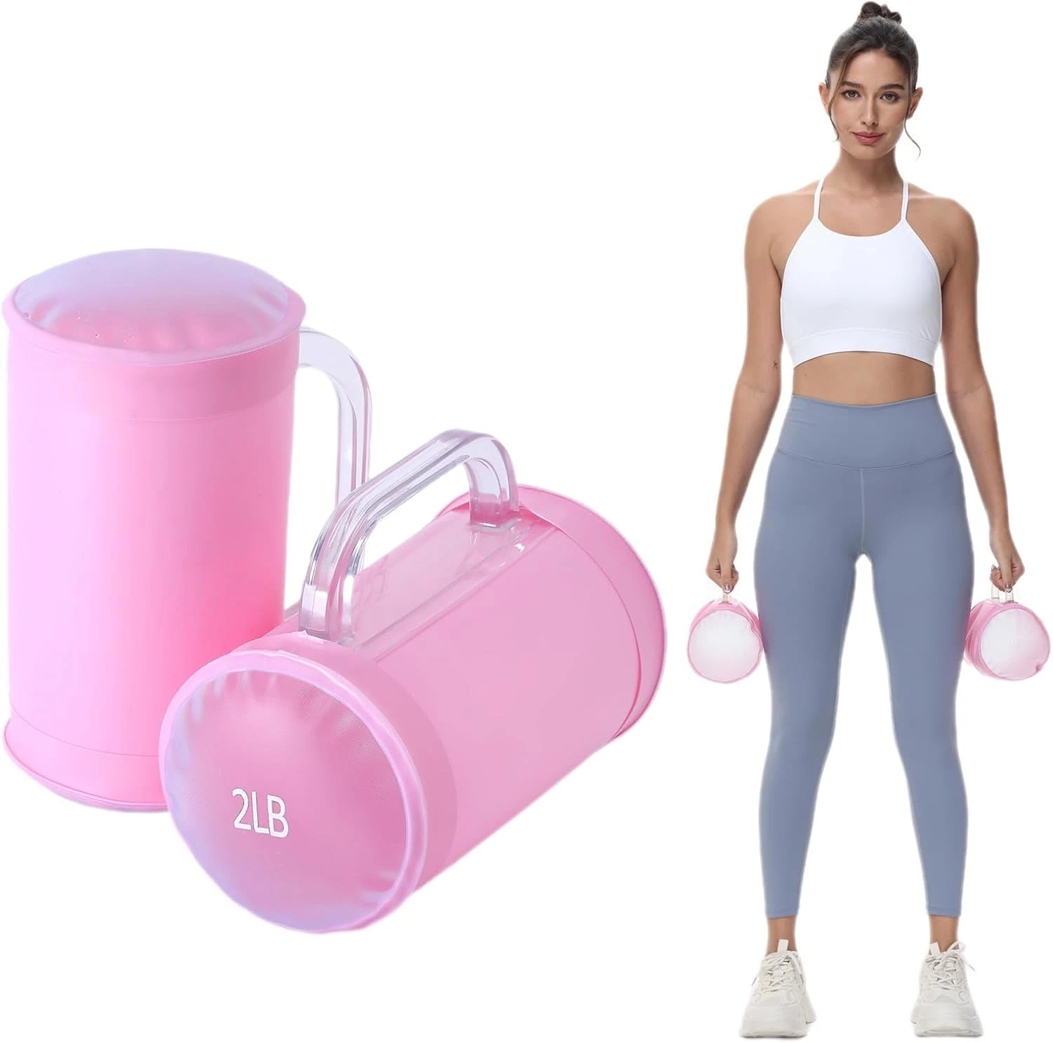 Water Dumbbells, Water Filled Training Weights Set, Water Weight Bag, Travel Wei