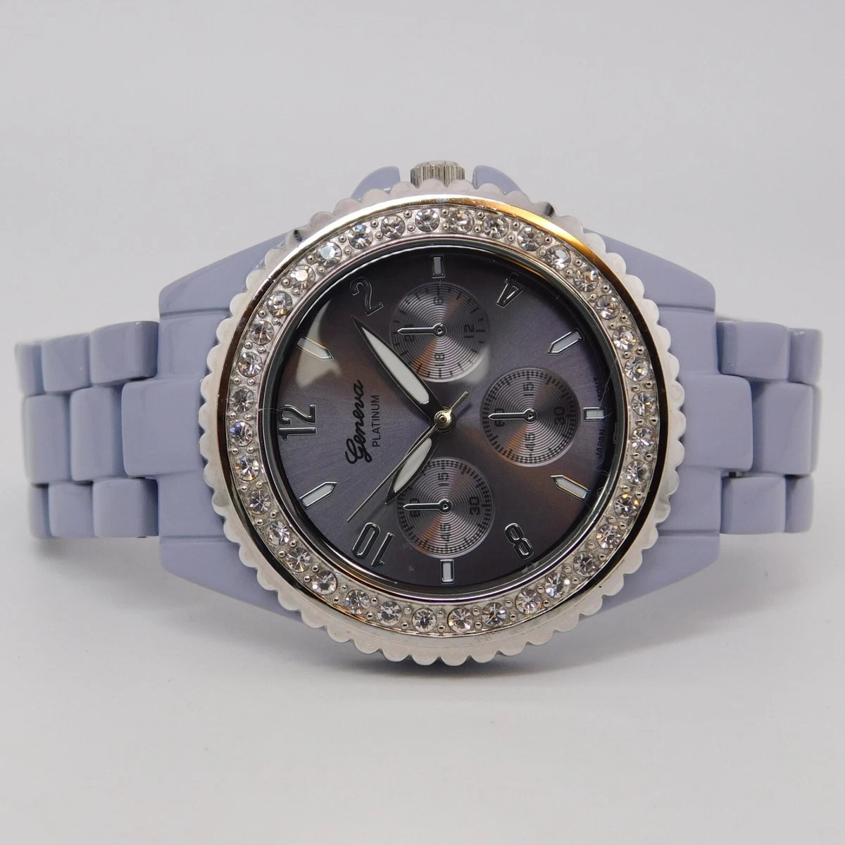 Geneva platinum Chronograph Watch with Crystal‎ Bezel Rolex Cosmograph Daytona (2023). Platinum PT950 case in 20mm  main image 2