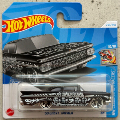 Hot Wheels 59 CHEVY IMPALA Treasure Hunt Short Card with Protector Calavera