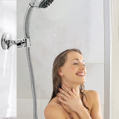 Adjustable Shower Head Holder Suction Cup Handheld Wall Mount Bathroom Bracket 1 - Picture 7 of 7