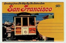San Francisco Trolly Car Postcard Folder  F65