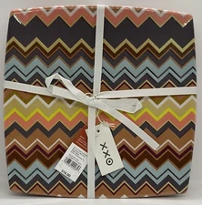 NWT Missoni for Target Melamine Dinner Plate Set of 4 Zig Zag Print