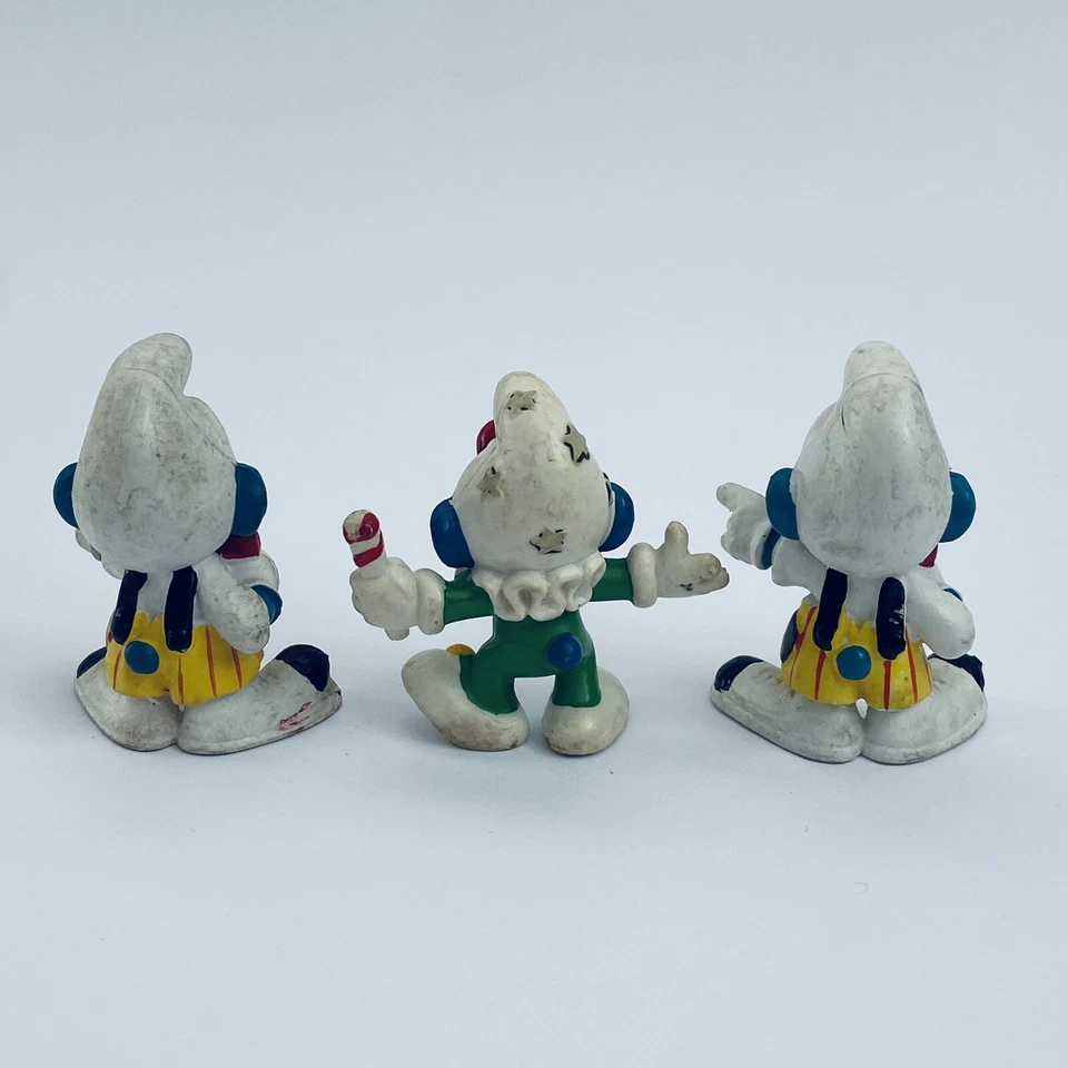Estatuillas de colección de los Pitufos Loy Peyo Schleich raro circo payaso bufón pitufo años 70 Foto 4 de 4
