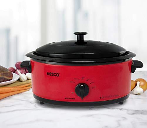 4816-12, Roaster Oven with Porcelain Cookwell, Red, 6 quart, 750 watts