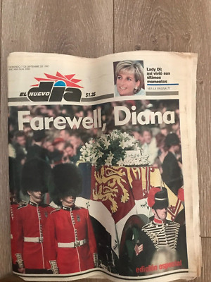 El Nuevo Dia Newspaper Septiembre 7, 1997 Princess Diana Death