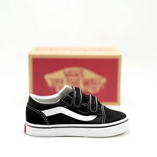 *NEW* Toddler BABY VANS Old Skool V Shoe (TD) BLACK (VN000D3YBLK) 👍