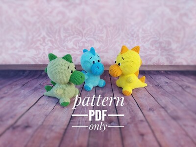 little dinosaur crochet pattern in English, Babies Collection - Amigurumi Toys