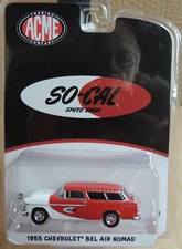 SO-CAL SPEED SHOP 1955 CHEVROLET NOMAD WAGON GREENLIGHT 1:64 DIECAST METAL CAR