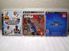 Lot of 3: NBA 2K15, Virtua Tennis 3, Disney Infinity 2.0 PlayStation 3 PS3 Games