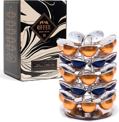 Peak Coffee Kapselständer Drehhalter 35 Pods Für Nespresso Vertuo Vertuoline