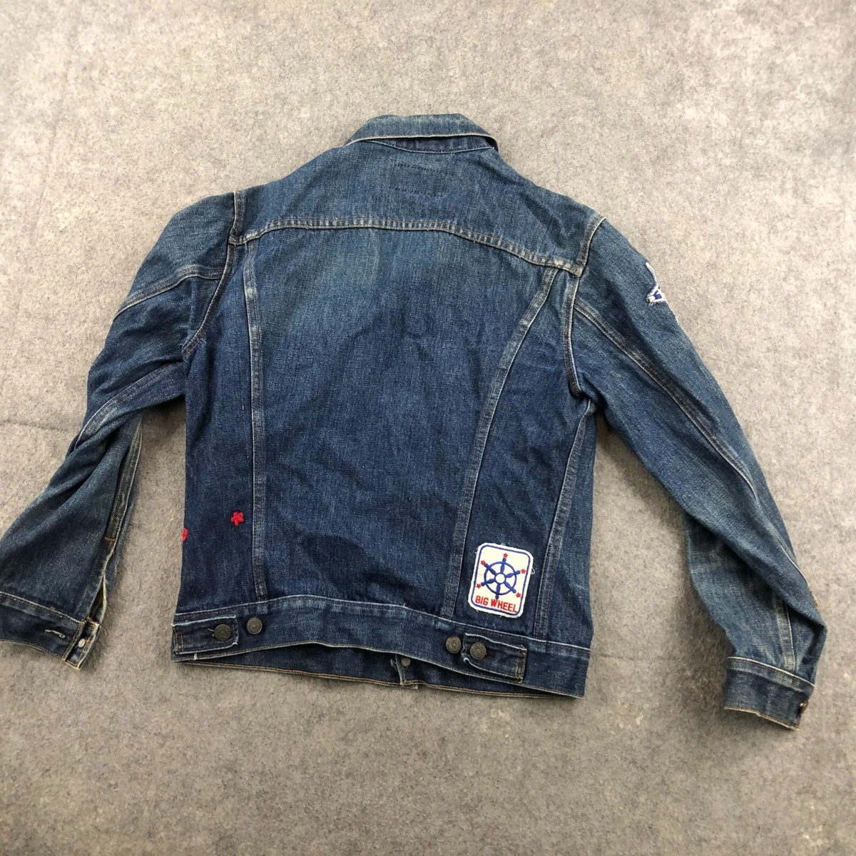 Vintage Levis Denim Jacket Mens 38 Trucker 70506 0217 Red Tab Embroidered USA