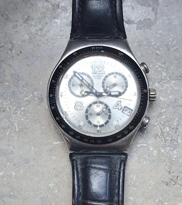 SWATCH Uhr IRONY Herren klassisch silber Edelstahl vier Juwelen - Bild 1 von 4