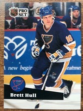 1991/92 Pro Set French Hockey Card #215 Brett Hull St Louis Blues NM
