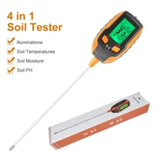 4 IN 1 Soil Meter Tester PH/Moisture/ Humidity Sensor Monitor for Garden Plants