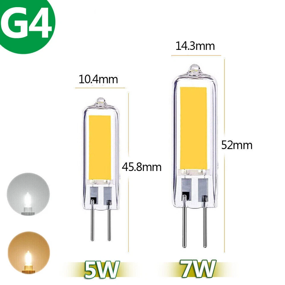 G4 G9 LED Bulb 5W 7W COB Glass Dimmable Cool White Warm White Bulb 12V/220V - Image 4 of 4