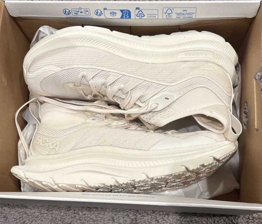 Hoka One One Kawana Mid 1169290-ABST Alabaster White Sneaker Women's Size 8