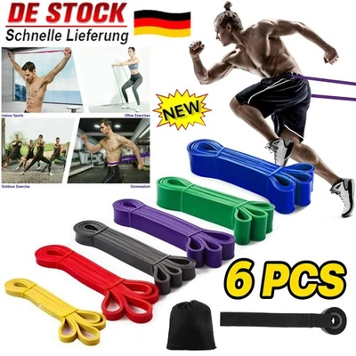 MARKENLOS Fitnessbänder Gummiband 6er-Set Terra Band Pilates Yoga Band Home Training DHL