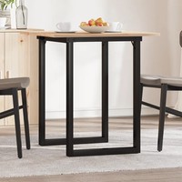 Esstisch O-Gestell Quadratisch Kiefer Massivholz Stahl 60X60X75 Cm