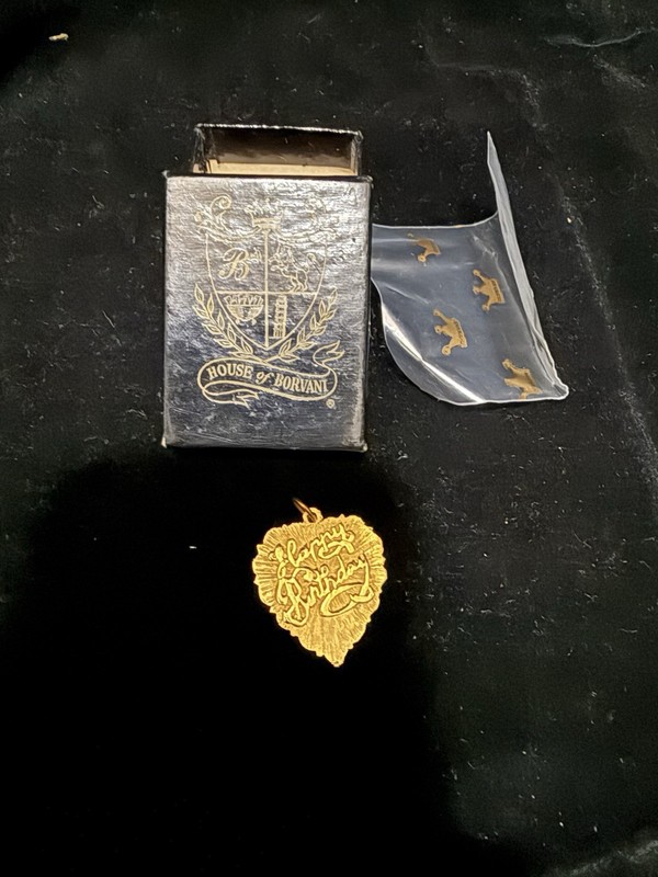 Vintage House Of Borvani Happy Birthday Golden Heart