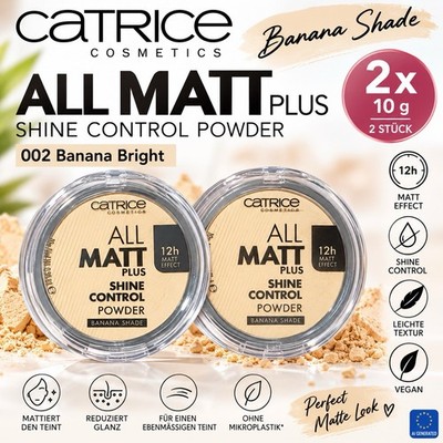 CATRICE ALL MATT Plus Shine Control Powder 2 x Puder 002 Banana Bright 2 x 10 g