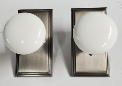 #ad Grandeur Carre Plate Passage with Hyde Park Knob in Antique Pewter 2.375 $161.95