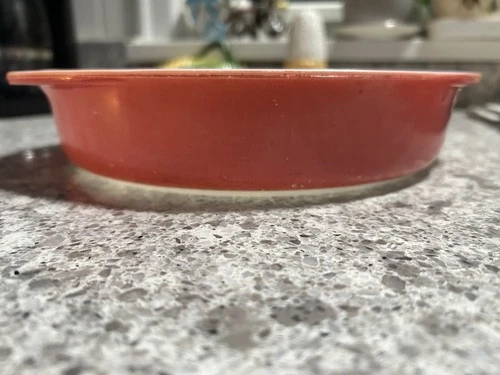 Vintage Pyrex 221 Flamingo Pink 8" Round Casserole Baking Dish