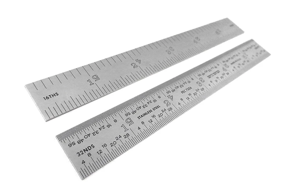 PEC Tools Rigid 6" 4R Stainless Steel Satin Chrome Machinist Engineer Ruler S... - Image 4 of 4