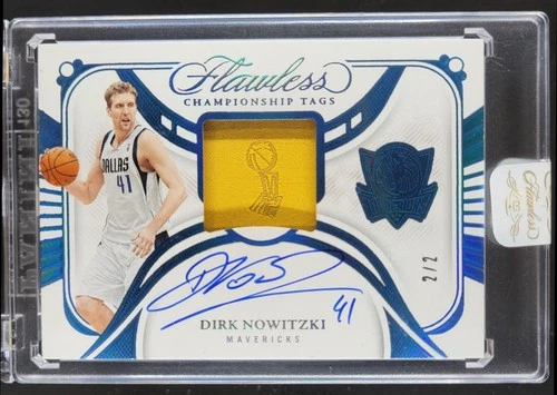 2023-24 Panini Flawless Dirk Nowitzki Championship Tags Auto /2 MEM Mavericks TF