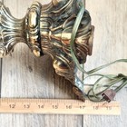 Vintage Tiffany Art Nouveau Style Lamp Base, Harp & Finial Only Cast Metal — photo 3