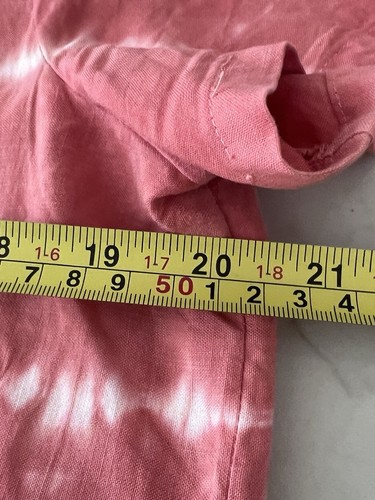 Cloth & Stone Button Up Top Shirt Short Sleeve Orange Blush Ombré Tie Dye Small - Picture 5 of 8