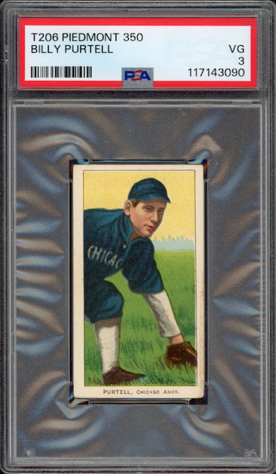 T206 Piedmont 350 Billy Purtell PSA VG 3