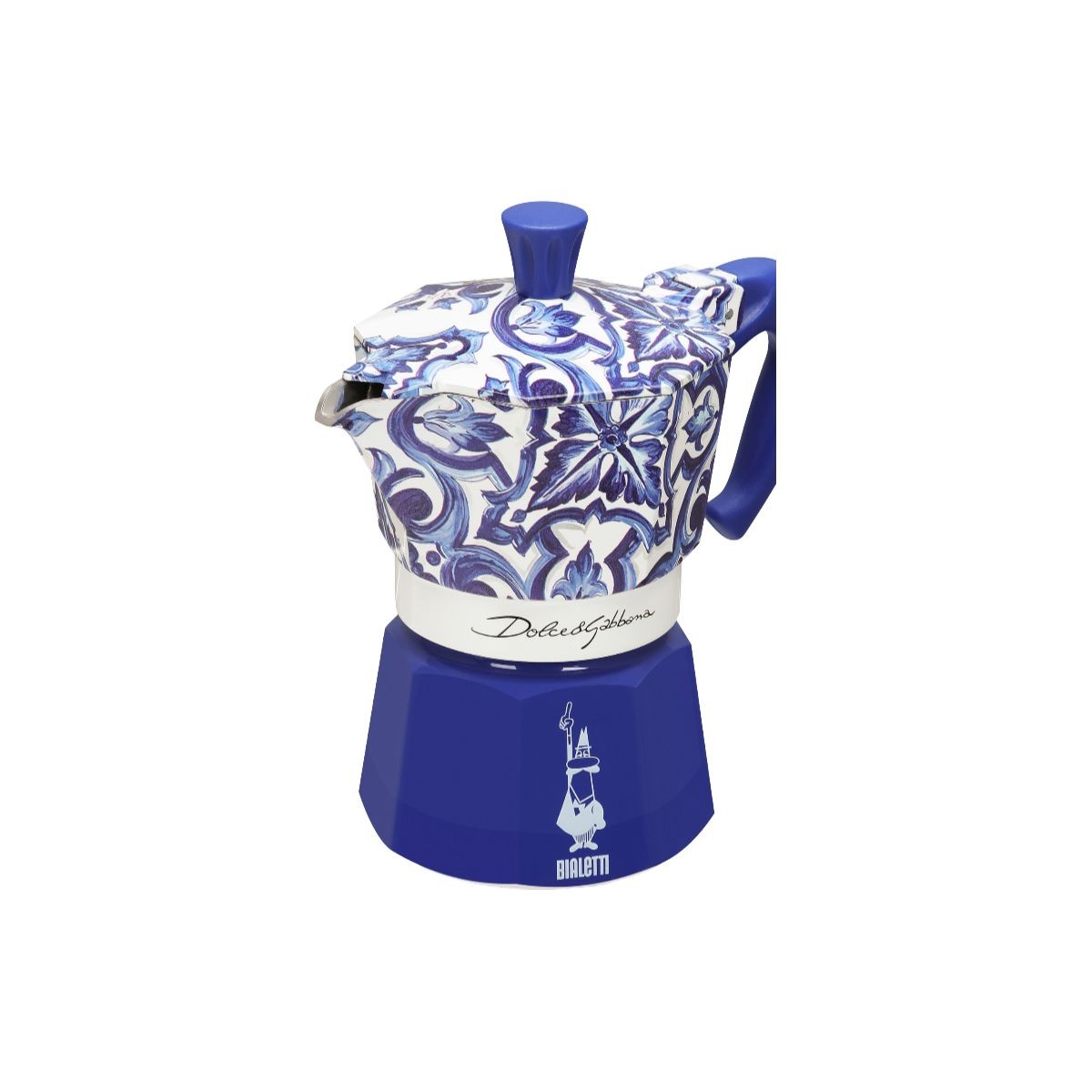 Cafetière italienne BIALETTI Moka Express 3 tasses, machine expresso D&G Blu