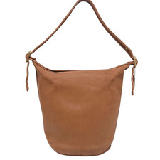 Borsa a tracolla Coach vintage made in USA secchiello marrone vecchia pelle C...