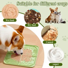 Eco Silicone Lick Mat with Suction Cups Slow Feeder for Dogs Cats Non Slip Easy