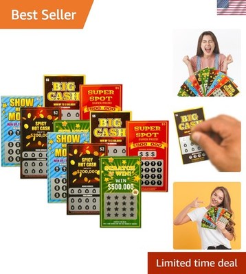 Ultimate Prank Set: 10 Realistic Fake Lottery Tickets - Win $500K, $200K, $100K