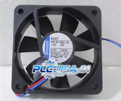 Ebmpapst-614F 1PCS Brand New DC24V 45mA 1.1W 2pin Cooling Fan Deliver quickly