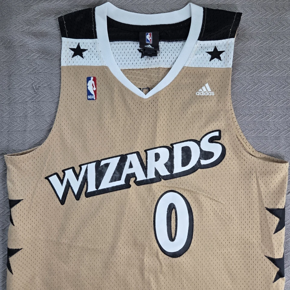 Camiseta Washington Wizards Gilbert Arenas 06/07 Adidas Gold Swingman masculina média - Imagem 2 de 4