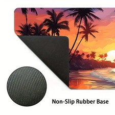 40 90cm Extra Large Tropical Sunset Gaming Mouse Pad   Rubber Non-Slip Base, Was