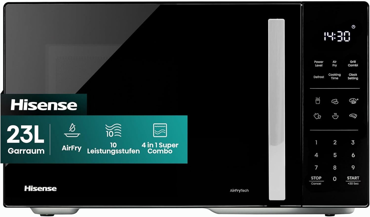 Hisense H23MOBS5HC Mikrowelle /23 L/900W/AirFry/4 in 1 Super Kombination