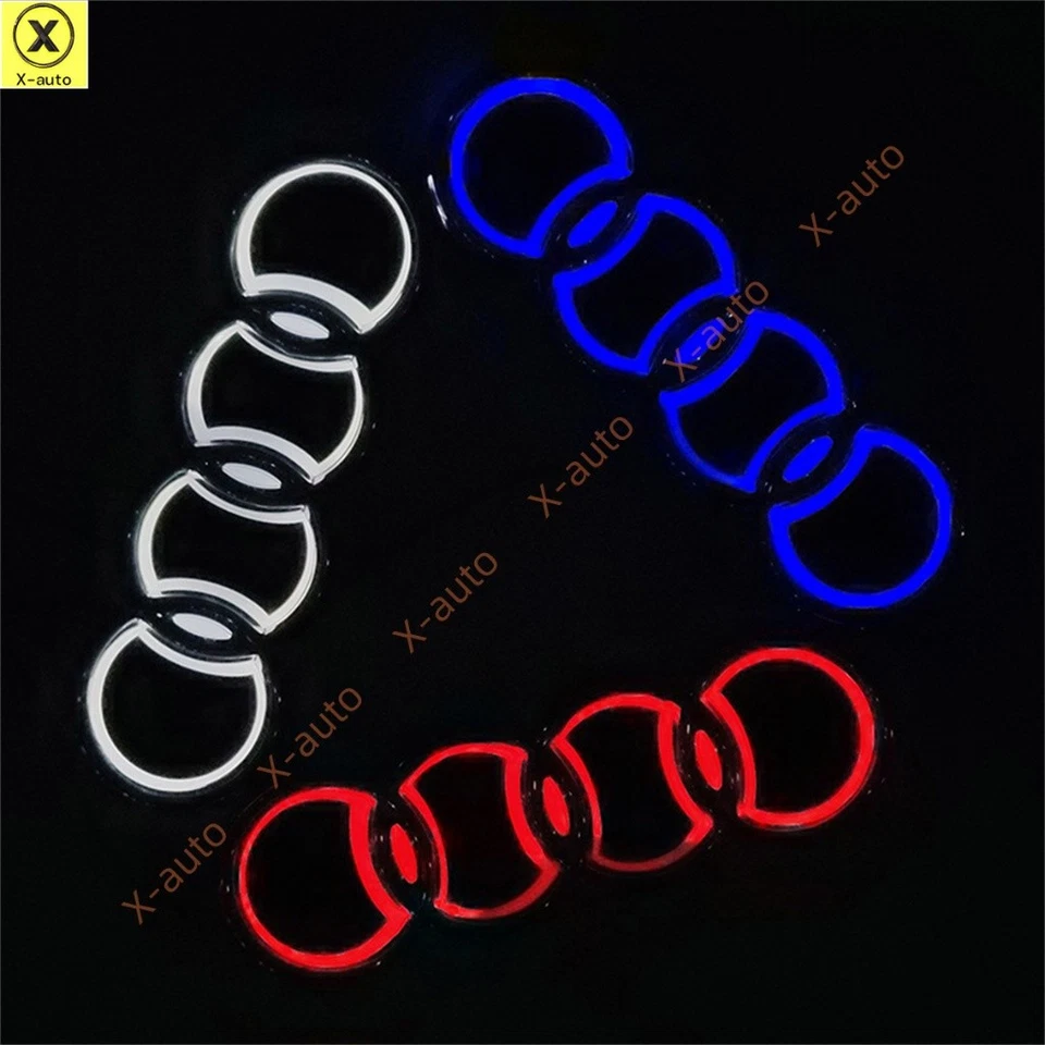 Luce distintivo emblema led auto 5D compatibile con Audi - adatta per sostituire anteriore o posteriore - Immagine 2 di 4
