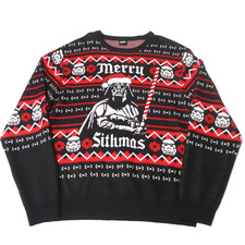 Star Wars Merry Sithmas Ugly Christmas Sweater Men's Size L Darth Vader Holiday