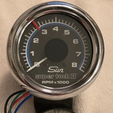 Vintage Sun Super Tach Ll 0-8000 Rpm With Bracket Vintage Sun Super Tach Ll 0-8000 Rpm With Bracket