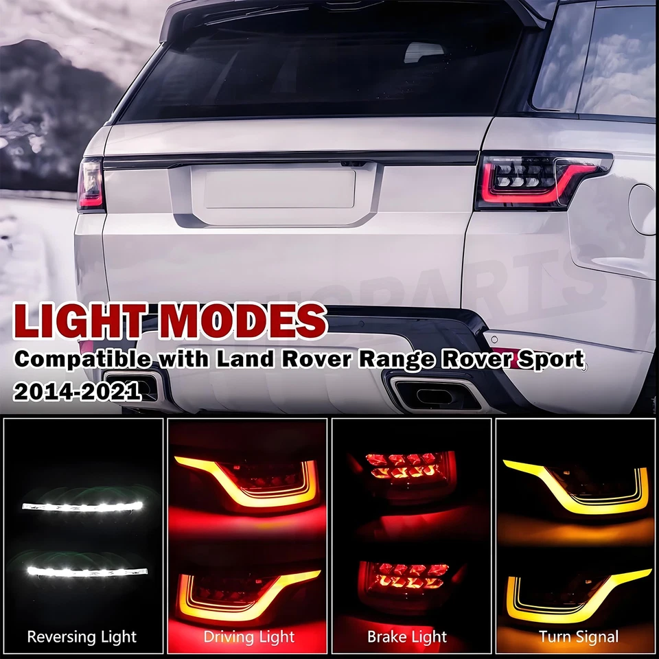 LED Tail Light Tail Lamp Left Right For 2014-2022 Land Rover Range Rover Sport Foto 2 de 4